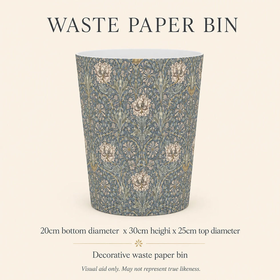 Thumbnail: Handmade William Morris Willow Honeysuckle Steel WMP005 Waste Paper Bin