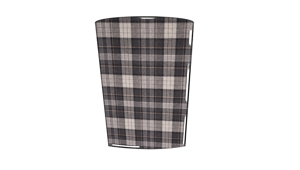 Chess Lewis Onyx Highland Wool Waste Paper Bin