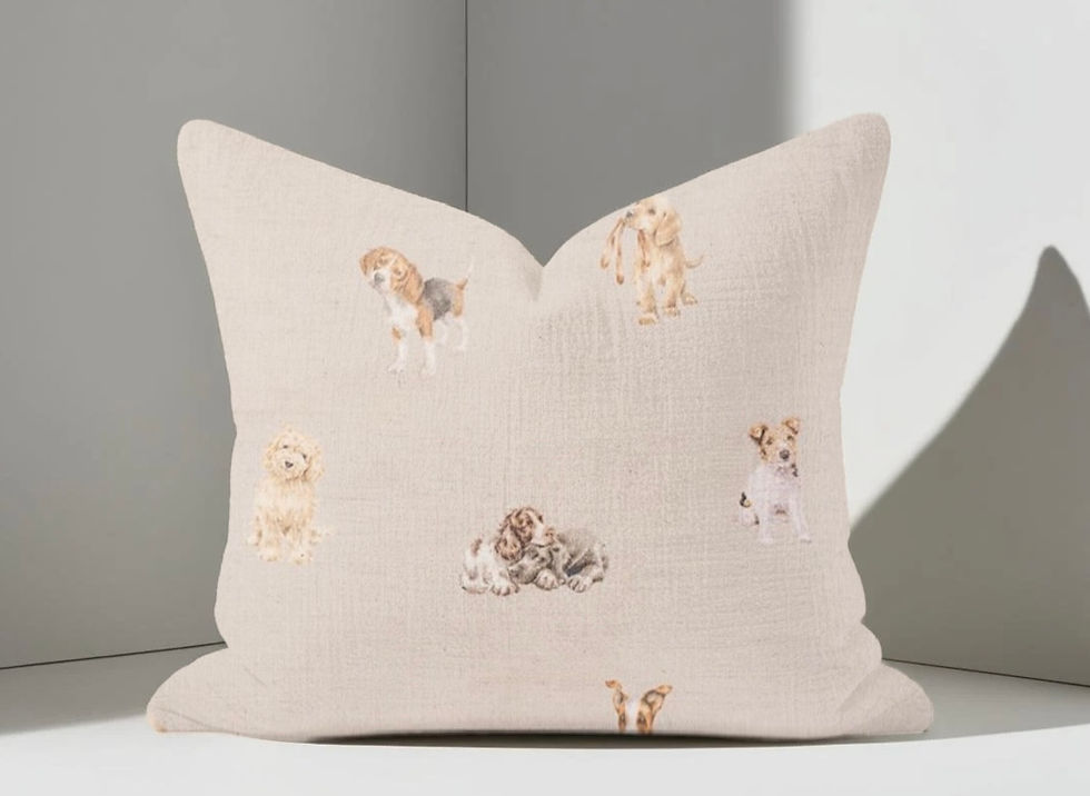 Thumbnail: wrendale dogs grey scatter cushion