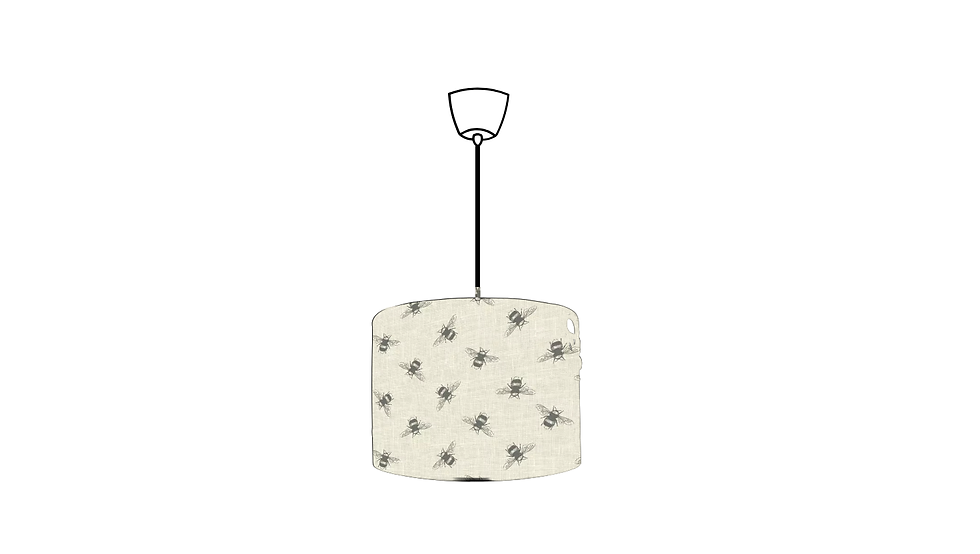 fryetts bees linen drum ceiling lampshade