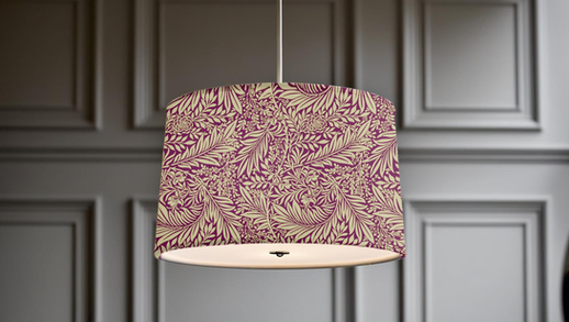 William Morris Larkspur Damson Ceiling Lampshade