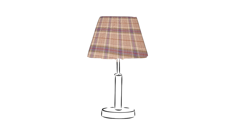 balmoral highland wool Rye table lampshade