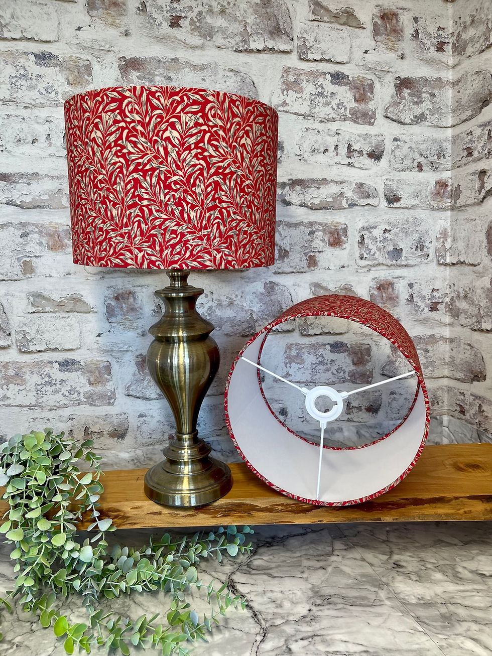Thumbnail: william morris crimson willow bough red lampshades berry and grouse