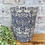 Thumbnail: William Morris brother brer navy waste paper bin gold copper silver trim office storage trash can white rabbit vintage