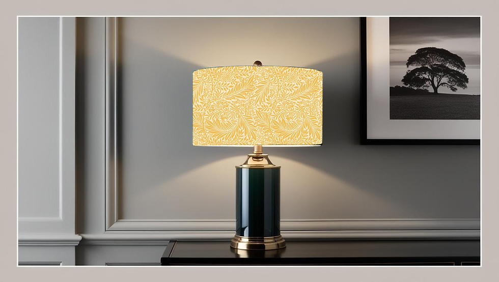 william morris larkspur ochre table lampshade