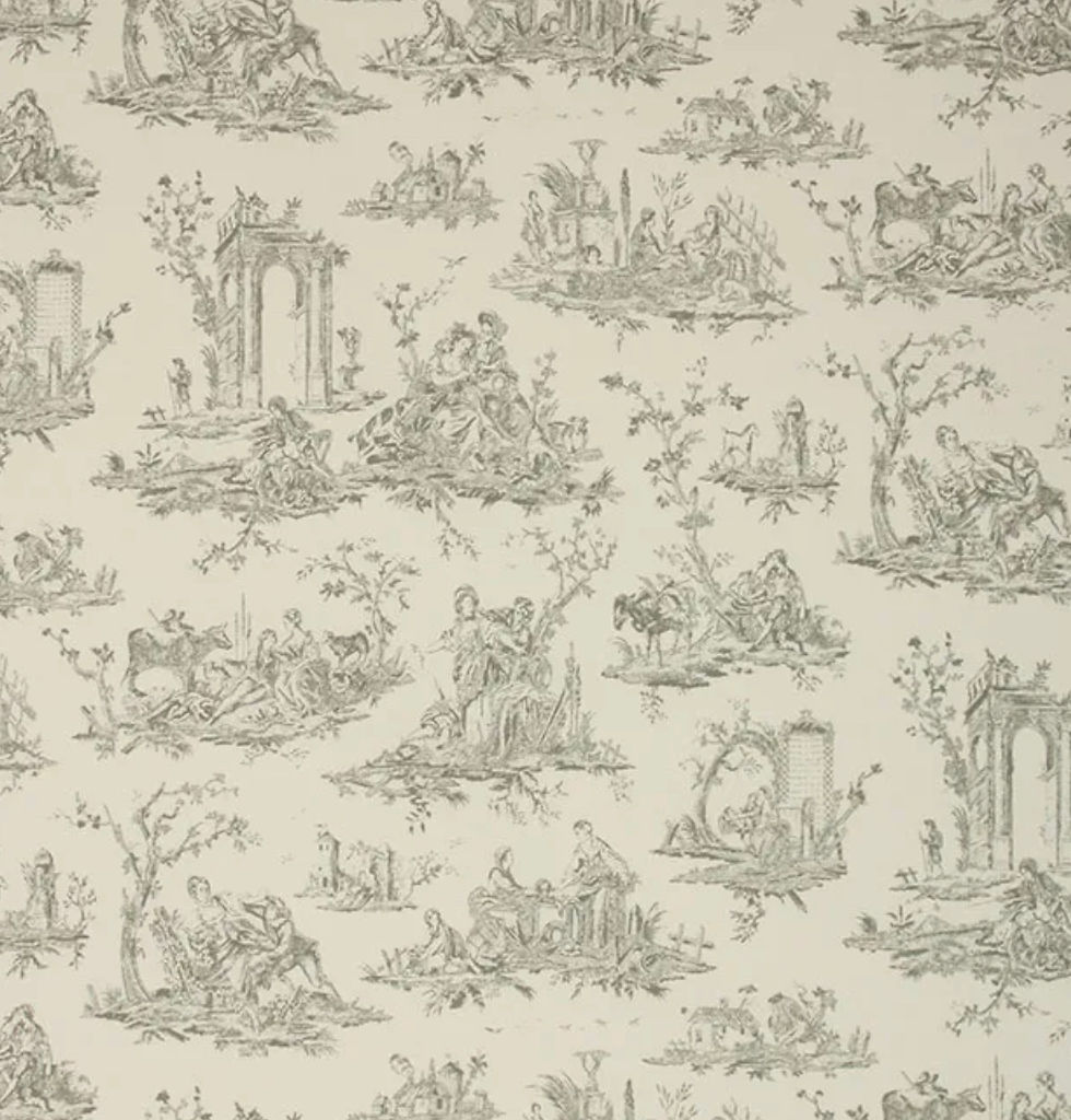 french toile grey scatter cushion berry grouse