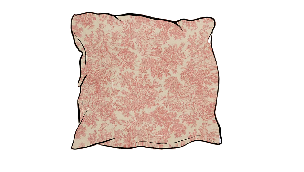 zen toile red scatter cushion