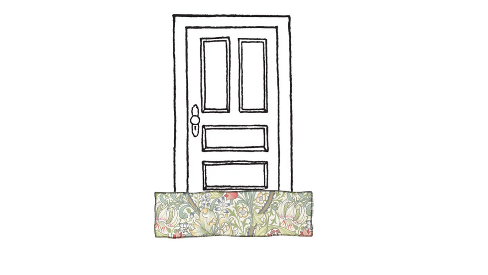 william morrs golden lily door draught excluder