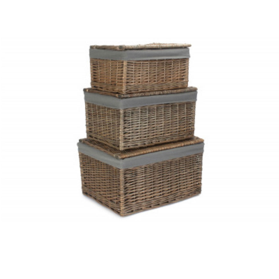 The Stable Yard Storage Set | Antique-Wash Willow Hampers
