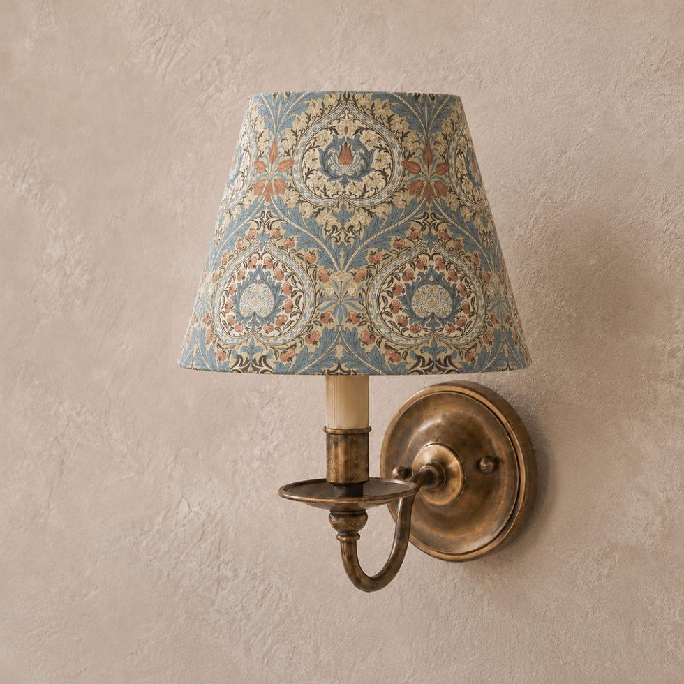 Thumbnail: william morris eden azure candle clip lampshade