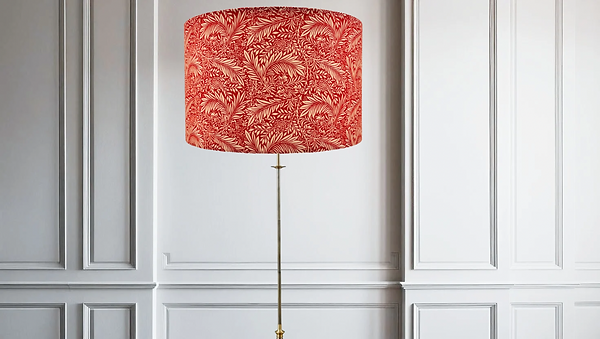 40cm drum William Morris Larkspur Crimson Lampshade