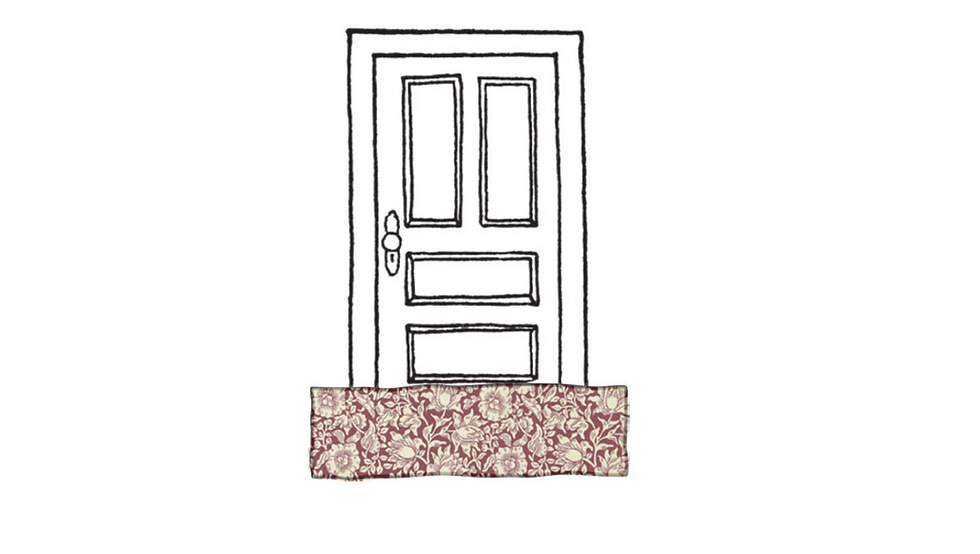 william morris mallow wine door draught excluder