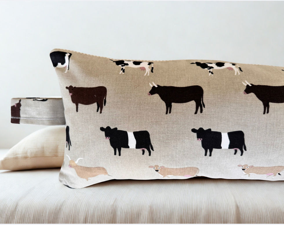 Thumbnail: sale clearance cows beige draught excluder stamford stripe berry grouse