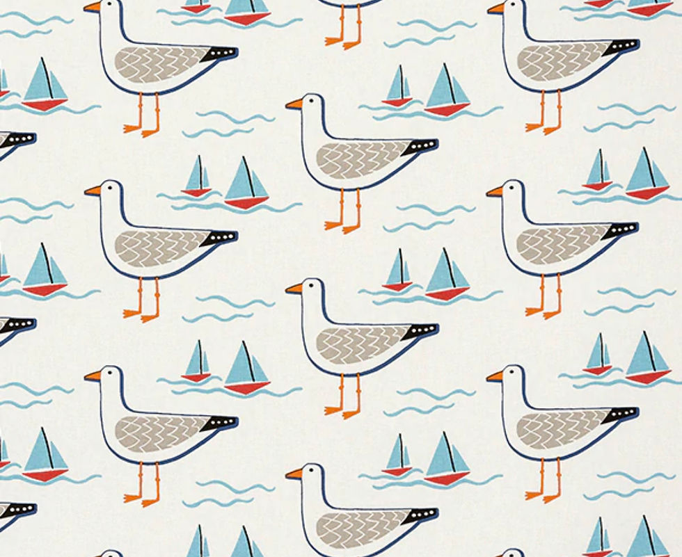 Fryetts Gull white fabric