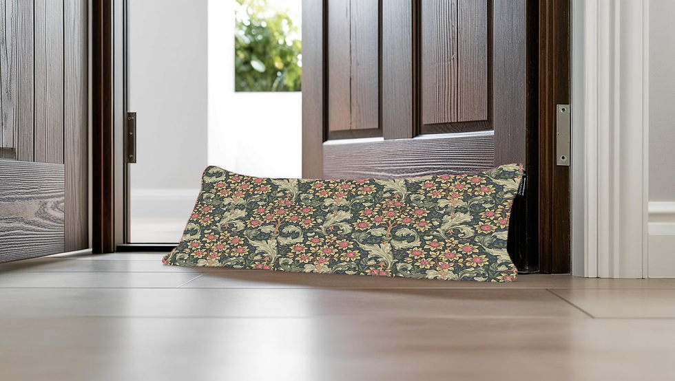 william morris orchid in nightshade draught excluder