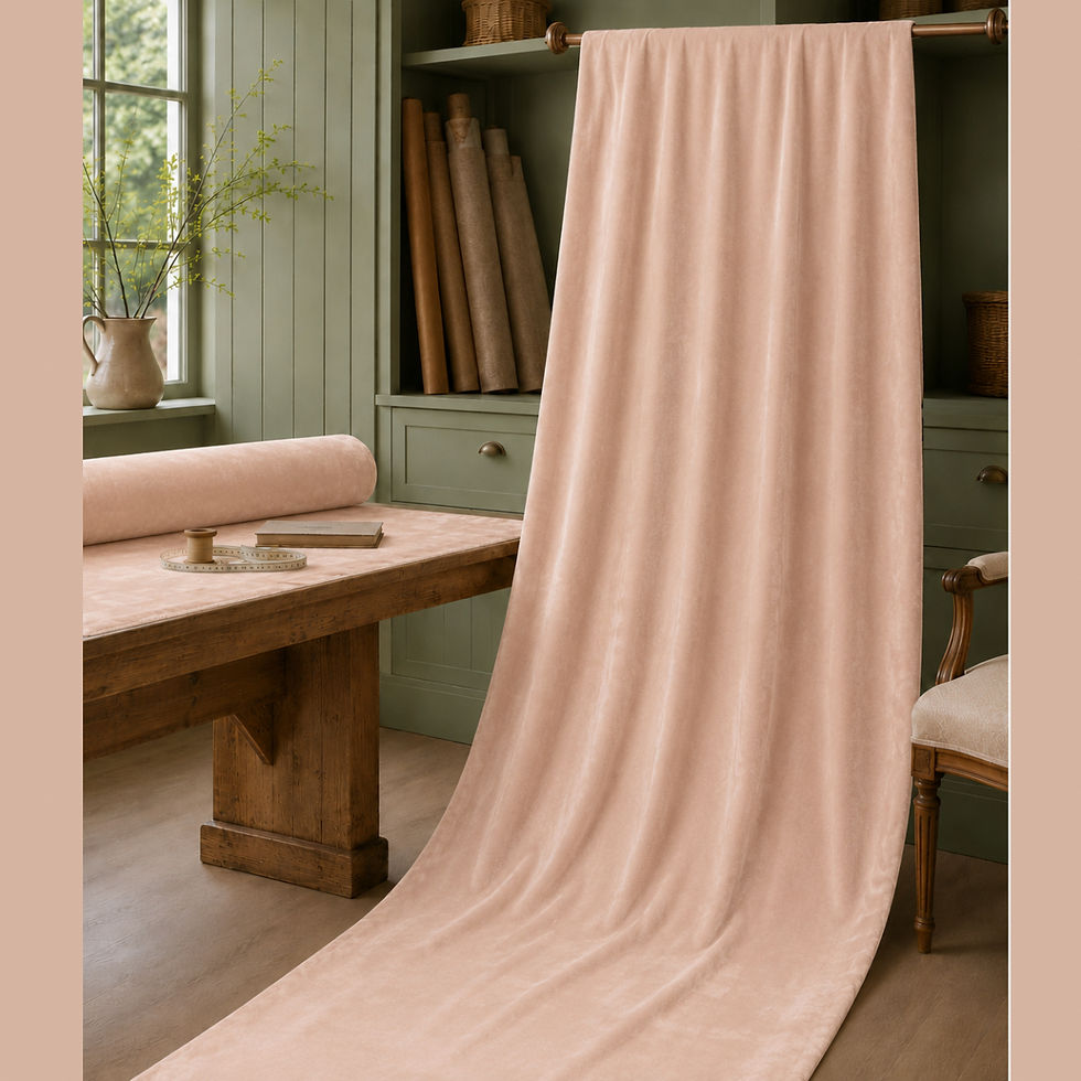 Baby pink blush House Velvet Fabric by the Metre | Warm Tones & Reds