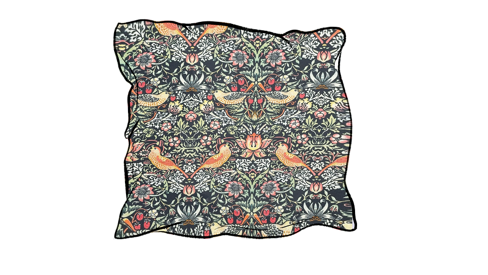 william morris strawberry thief ebony scatter cushion