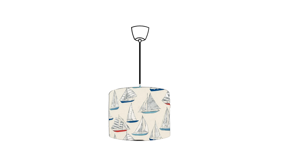Fryetts Ocean Yachts White drum ceiling lampshade