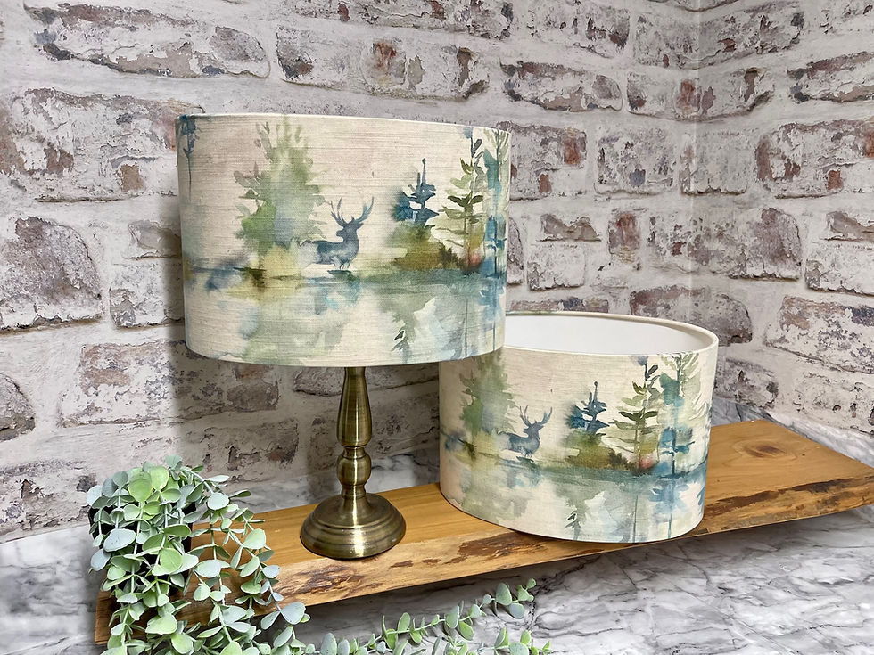Thumbnail: voyage wilderness stag in topaz lampshades berry grouse