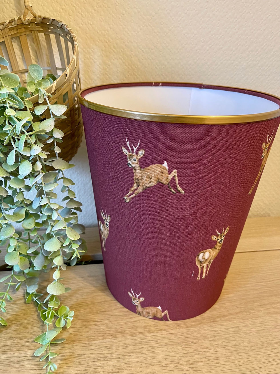 Thumbnail: wrendale designs deer mulberry waste paper bin by berry grouse