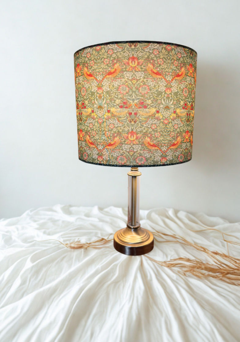 Thumbnail: Handmade William Morris Strawberry Thief Sage CC375 Mini Print Lampshades