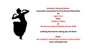 Ushanjali School of Dance is proud to an