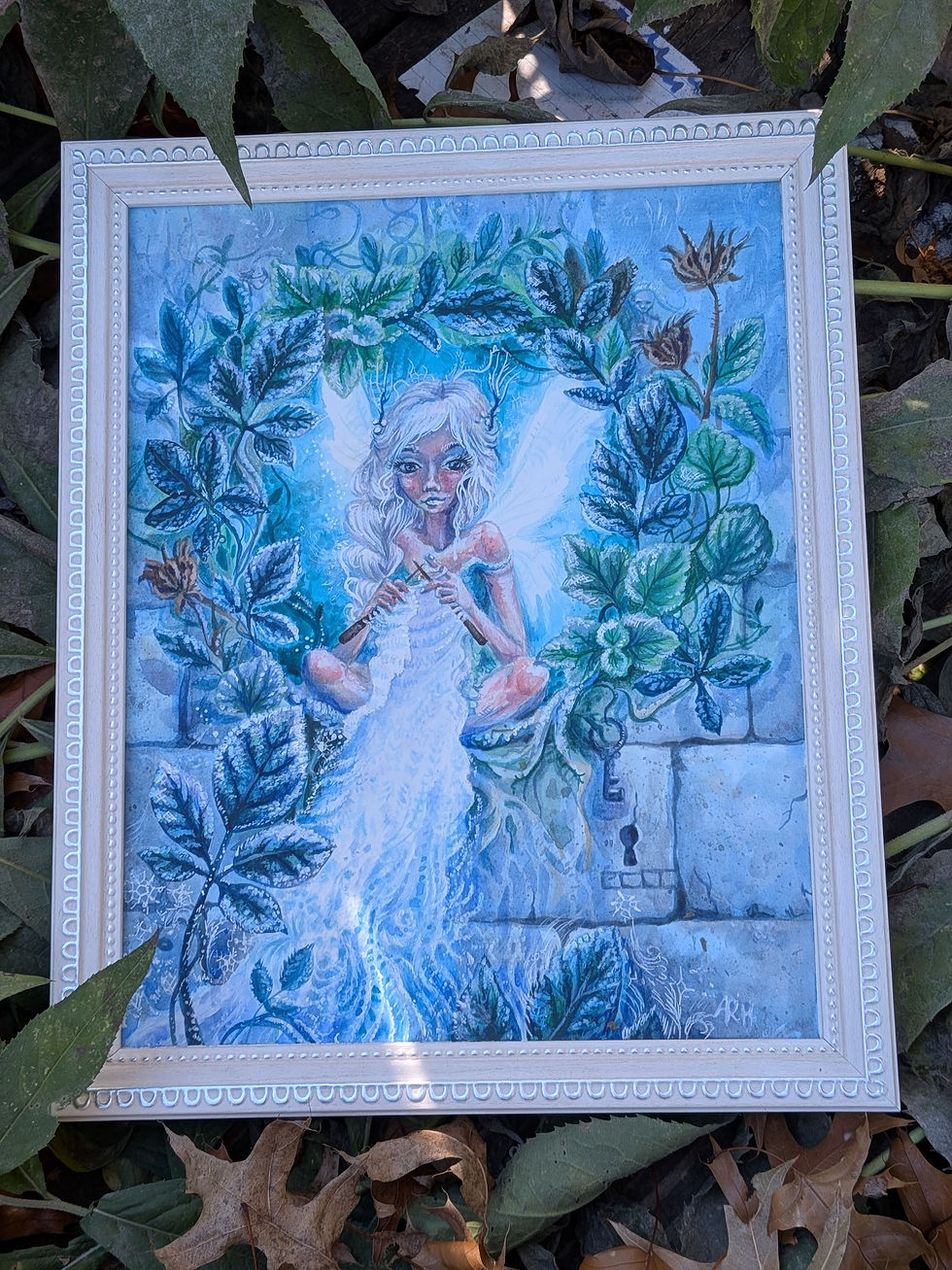 Thumbnail: Knitting Frost | Original Painting 