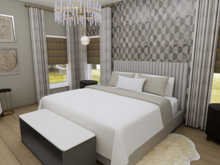 Glam inspired bedroom