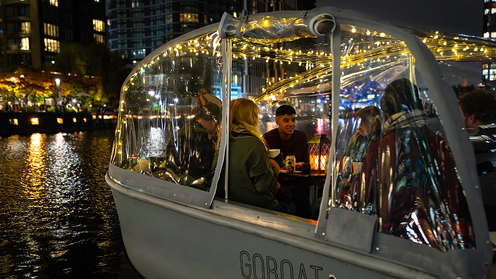 GoBoat Winter Pod at Canary Wharf