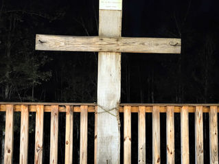 Replica of the cross Jesus would have hung on. Photo taken by author.