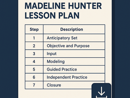 Free Madeline Hunter Lesson Plan Template (PDF + Editable Format)