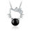 Thumbnail: Very Shiny & New Real 925 Silver Kitty Pendants, White, Red,White,& Black Pearls