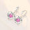 Thumbnail: Real 925 Silver Platinum, High Quality Low Cost, Pink, Blue,&White Hoop Earrings