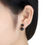 Thumbnail: New Lovely 925 Sterling Silver,Absolutely Beautiful & Shiny Black & Red Earrings