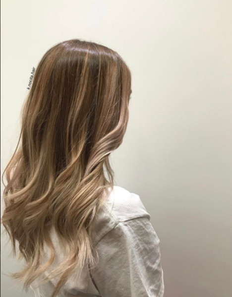 We Freshened Up This Balayage By Adding More Blonde Around The