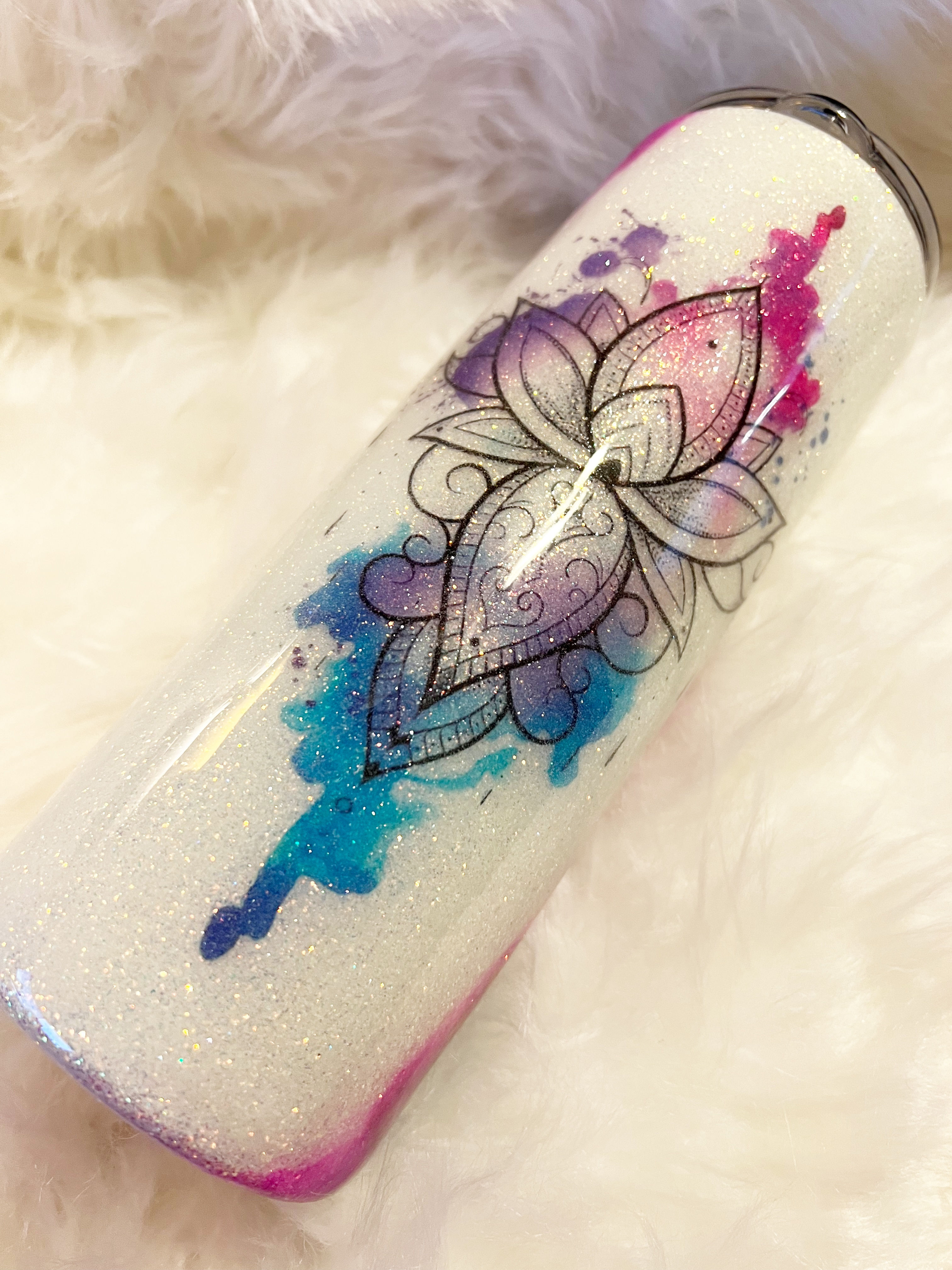 Mandala Glitter Tumbler