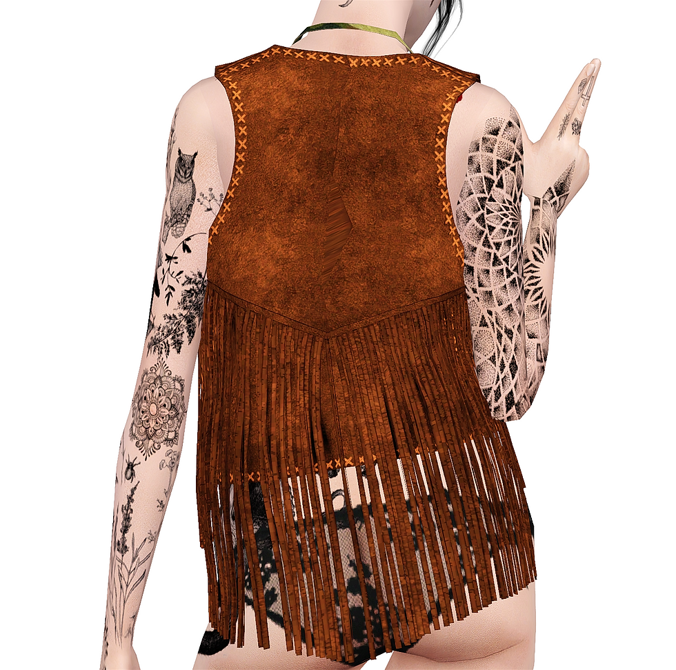 Миниатюра: Suede Vest with Fringe