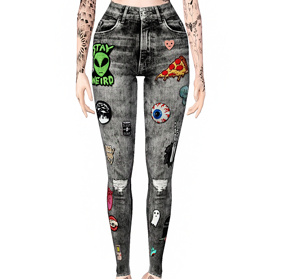 Миниатюра: Jeans with Patches