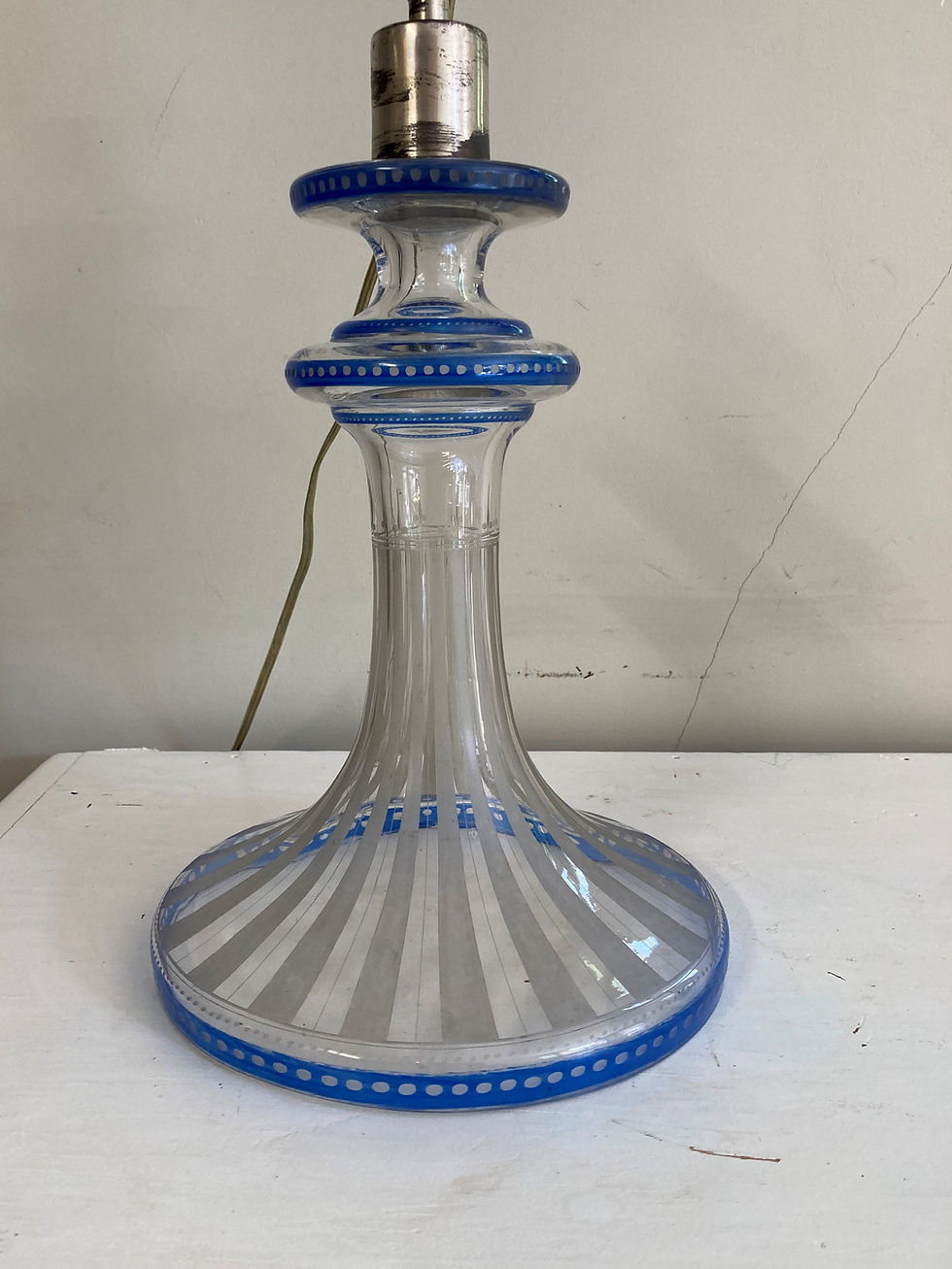 Thumbnail: GLASS TABLELAMP VINTAGE