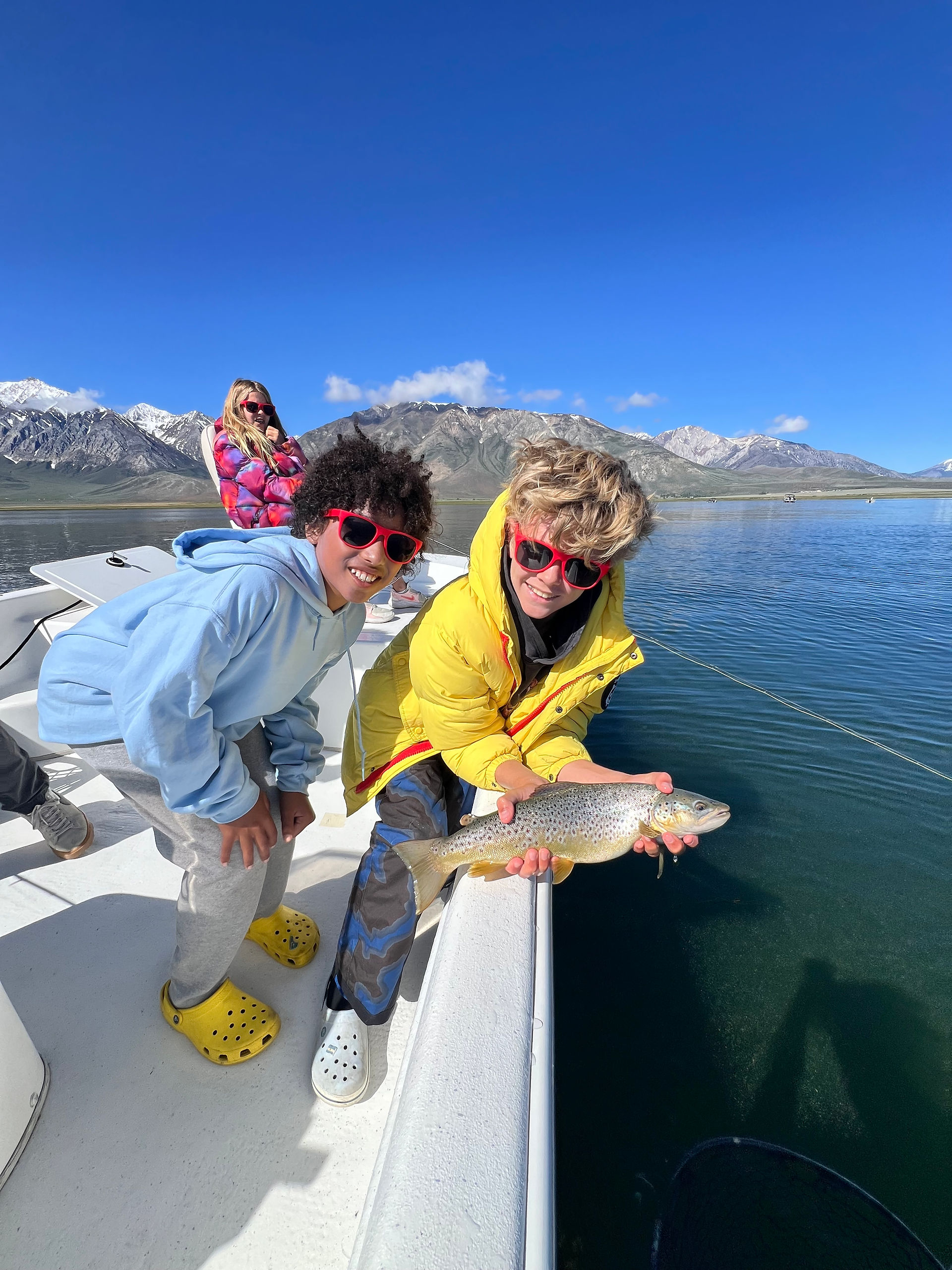Kids on Crowley Lake