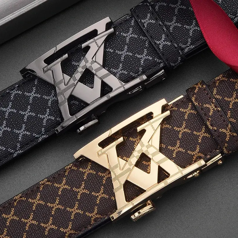 Thumbnail: Fashionable Simple Men's Belt High Quality Men's Business Automatic Buckle Belt