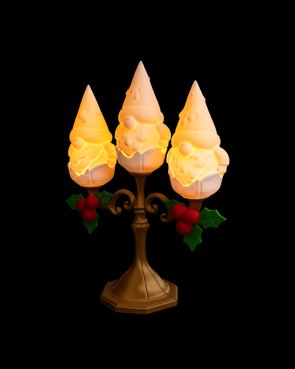 Thumbnail: Lampe trio de Gnome Festifs