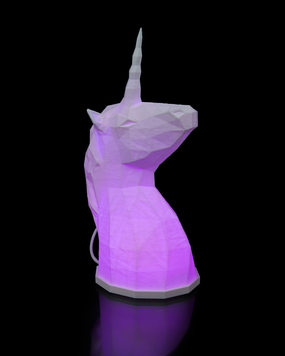 Lampe Licorne " Low poly "