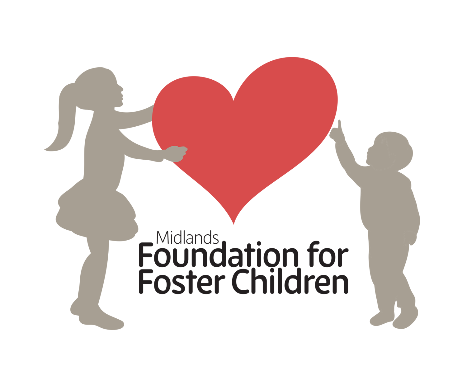 Midlands Foundation for Foster Children logo featuring the prominent heart