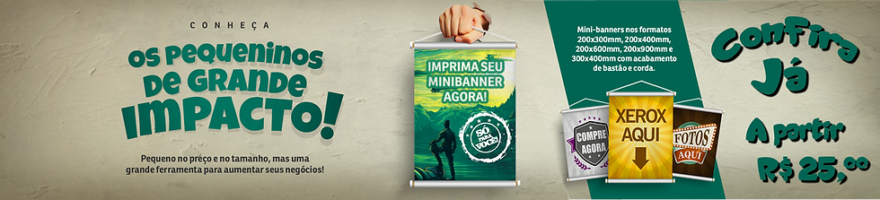 Mini banner lona 440g