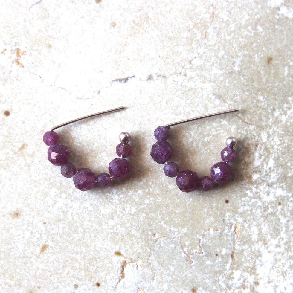 Ruby Inka Hoop Earrings