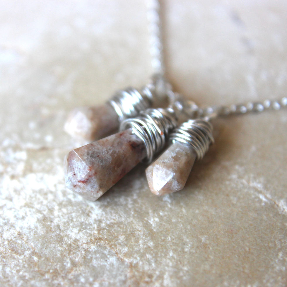 Lanna Granite Esmeralda Pointed Pencil Necklace