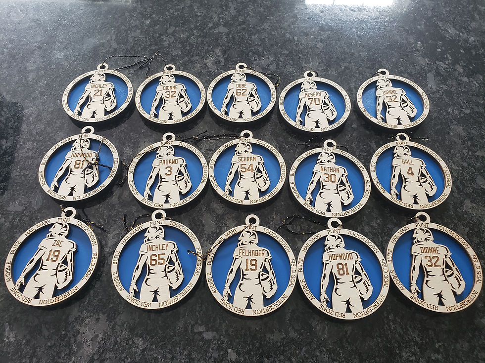 Thumbnail: Football Ornaments