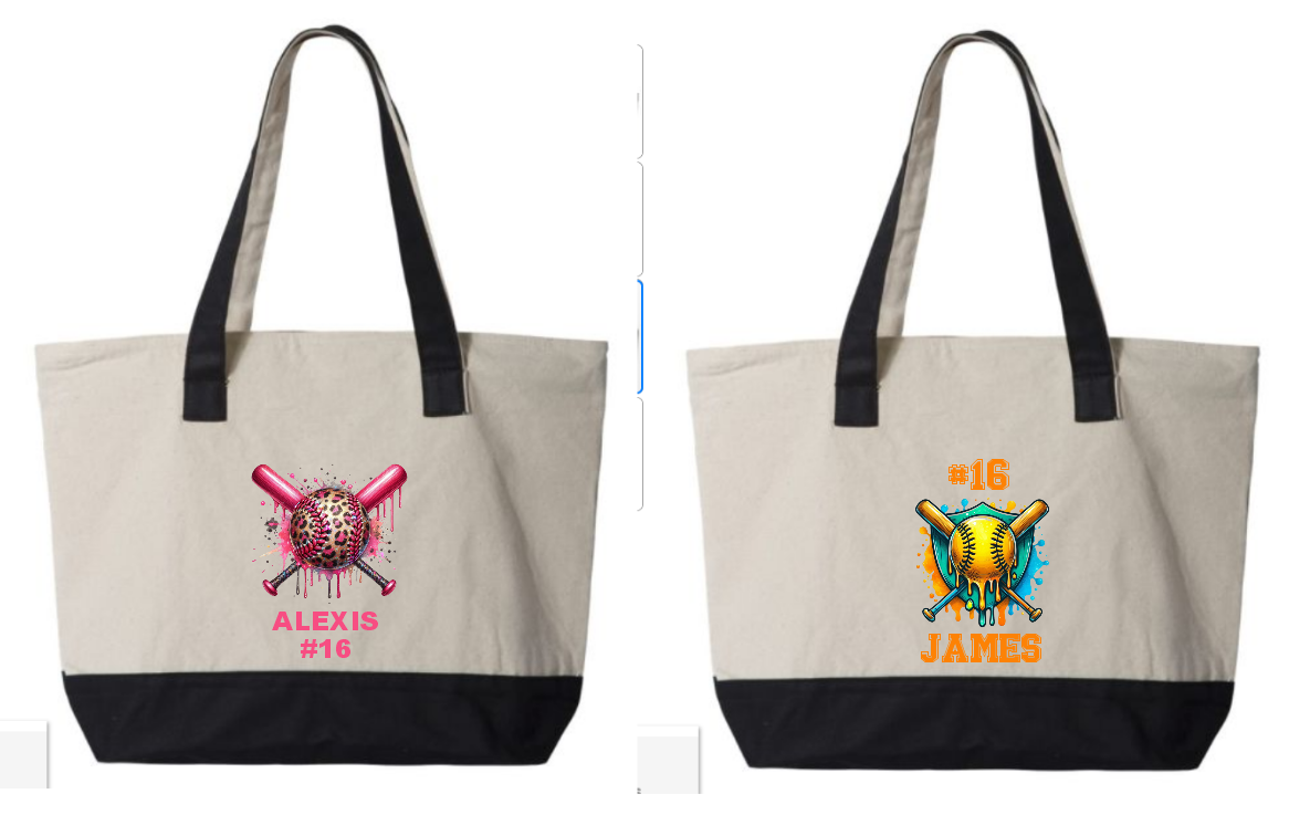 Tote Bag Softball