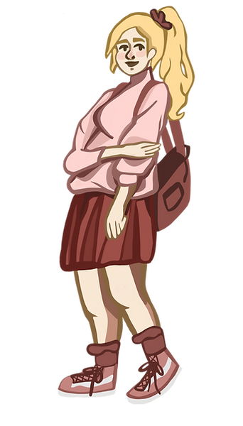Pink School Girl Sticker.png